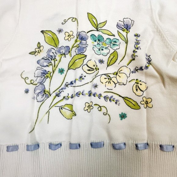 NWT Gymboree Girl Flower Cardigan Sweater Size 2T - Picture 4 of 7